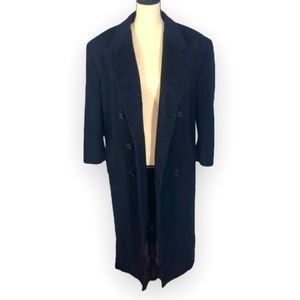 Saks fifth avenue Black Lambs Wool Double Breasted Peacoat